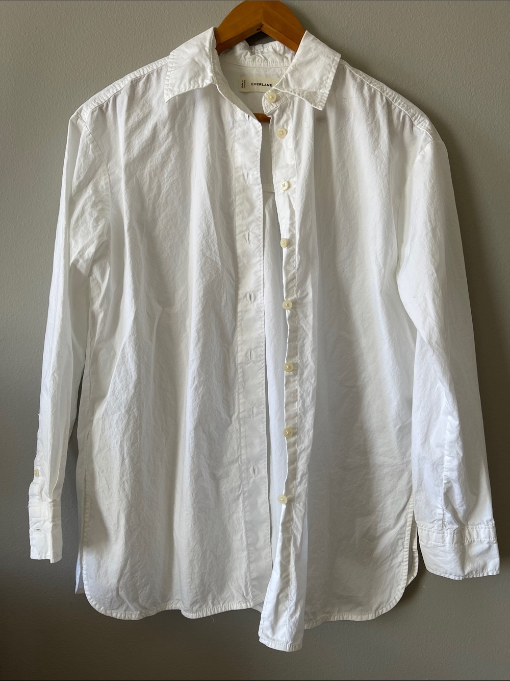 Everlane Organic cotton White Button-Up Shirt